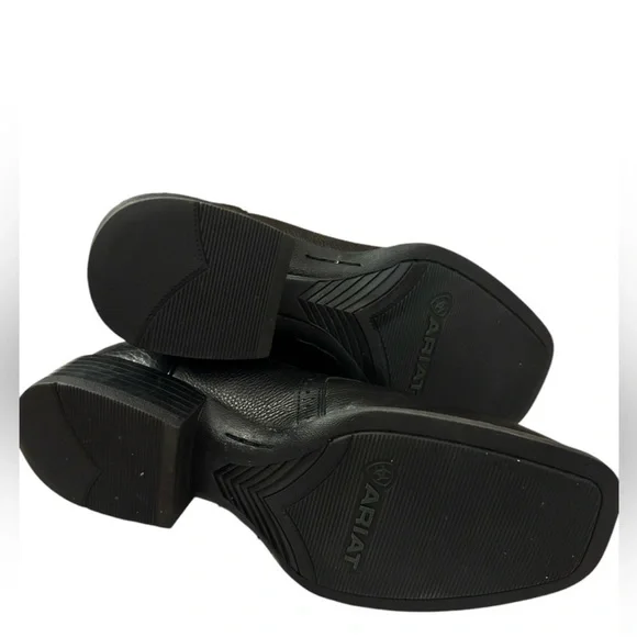 Brand New ARIAT Leather Cowboy Boots in Black Deertan Size 11